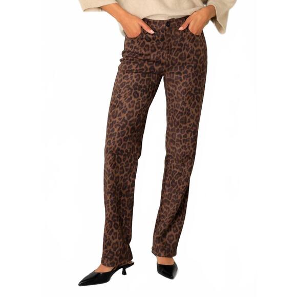 YEST Pants - NEW YEST constance trousers in multi leopard